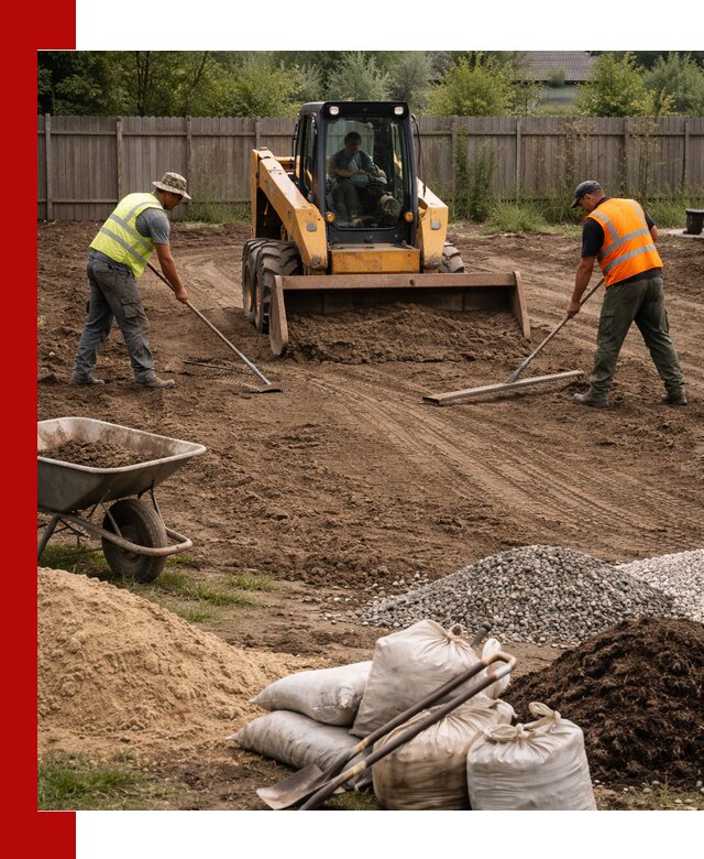 Выравнивание участка под строительство и благоустройство в Новокузнецке