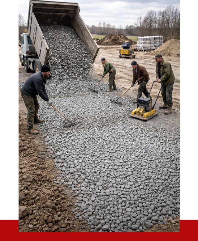 Устройство щебеночной подушки в Новокузнецке от 4623 р. ПРОНЕРУДНвк