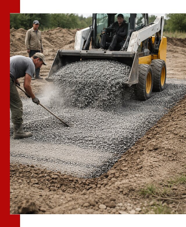 Устройство щебеночной подушки в Новокузнецке для дорог и фундаментов